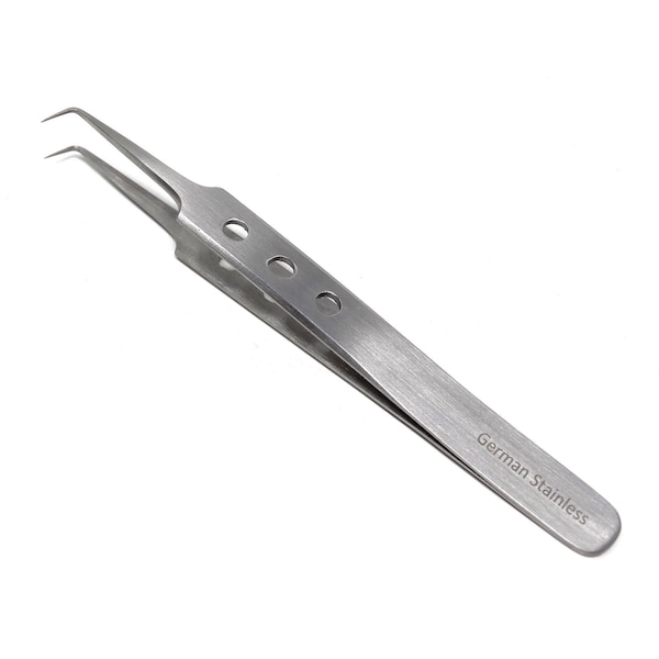 A2Z Scilab Watch Jewelery Repair Tweezers Right Angle Forceps Fenestrated Grip A2Z-ZR277 - main